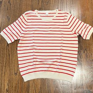 H&M red and white striped shirt